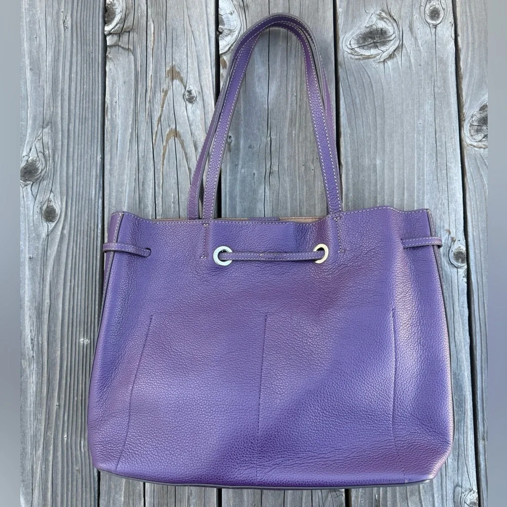 Furla Pebbled Leather Tote (Purple) - Picture 2 of 9